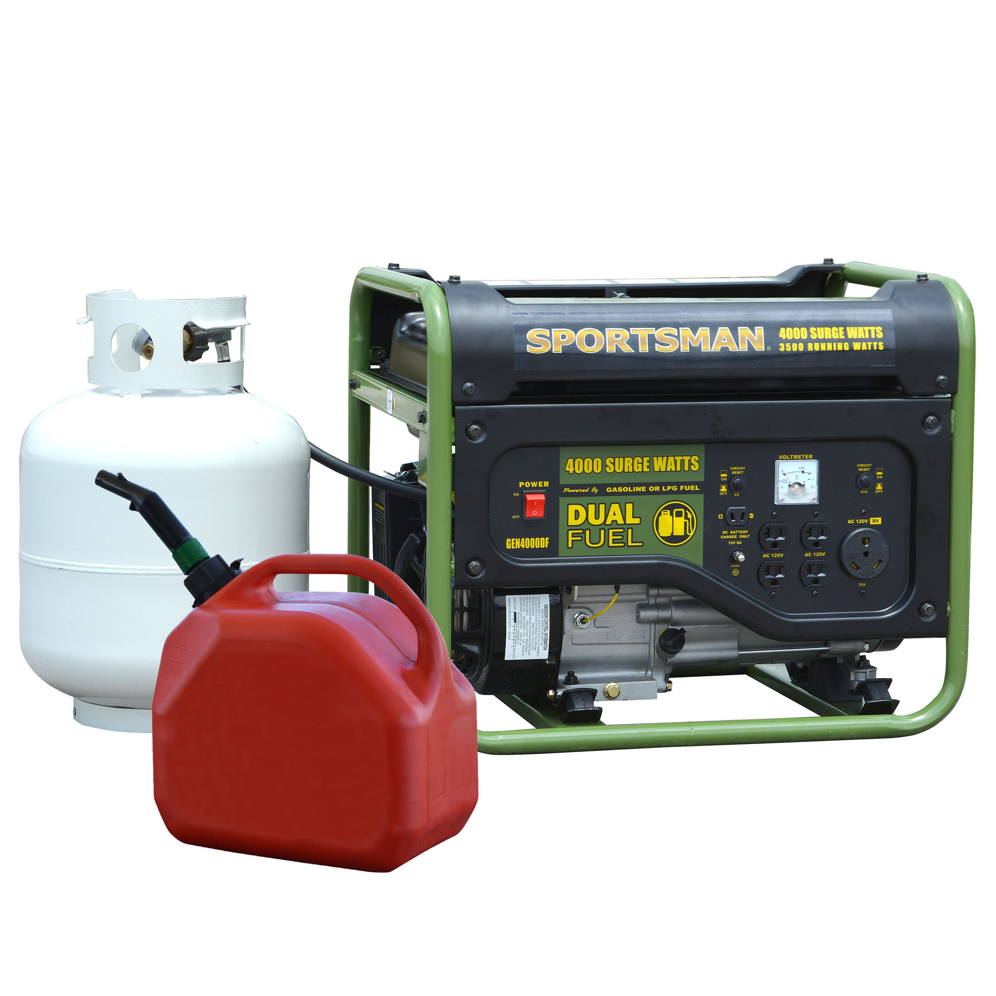 Sportsman, 4000 Watt Dual Fuel Generator, Surge Watts 4000 Voltage 120 Model# GEN4000DF